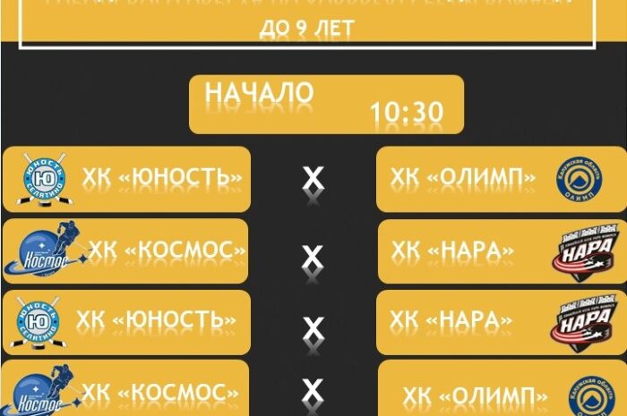 Заключительные матчи первенства по хоккею